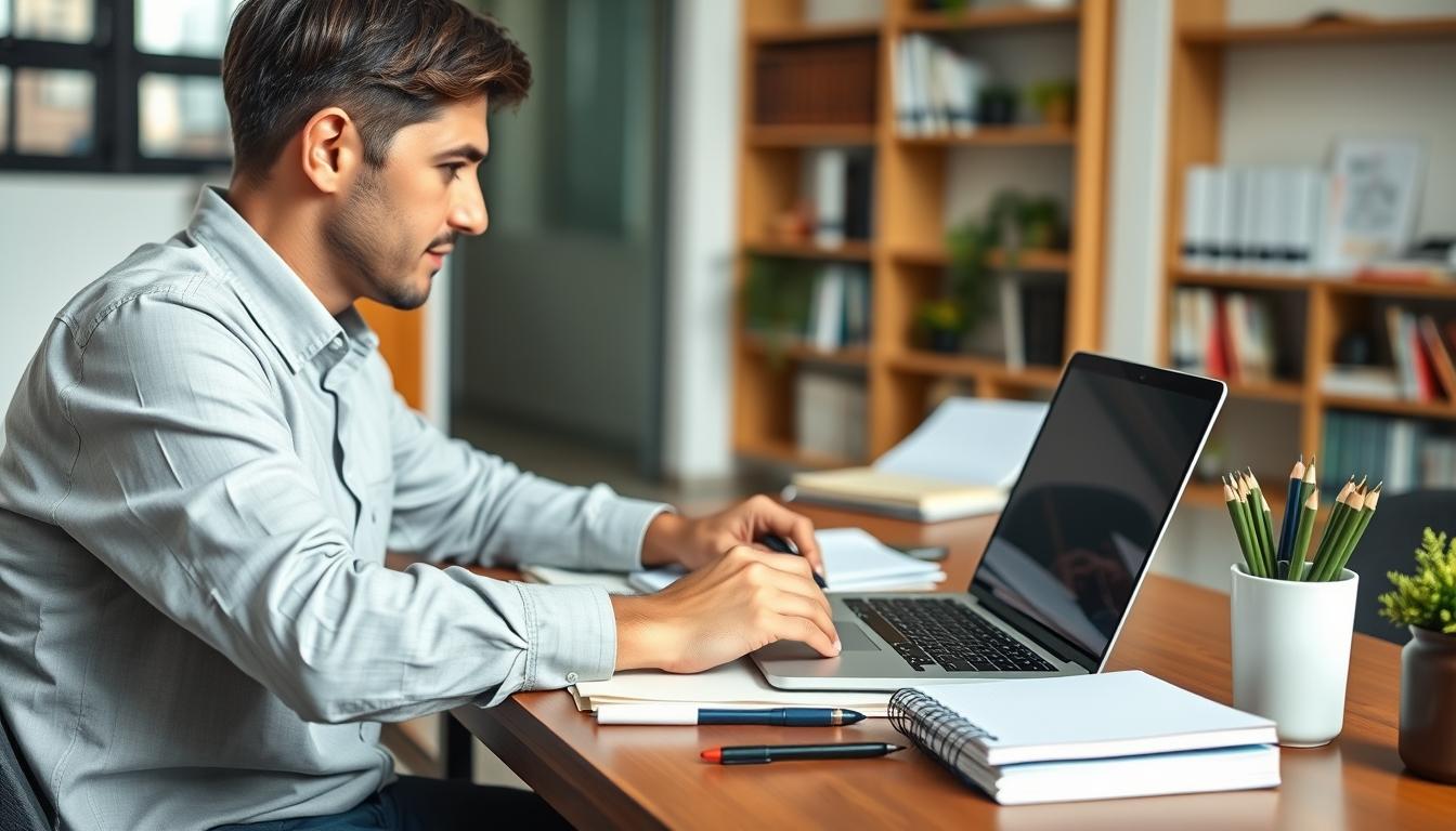Student preparing for exams with study materials
