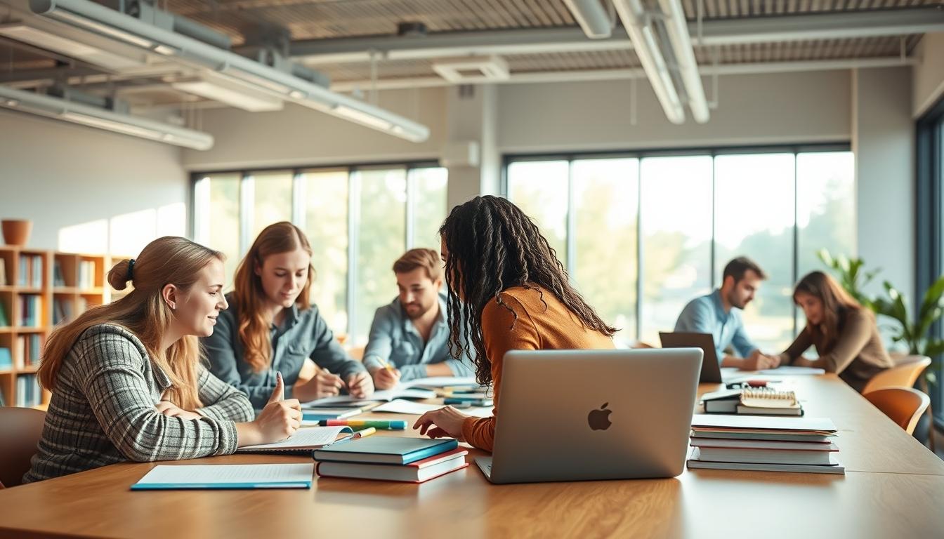 Modern university campus for students